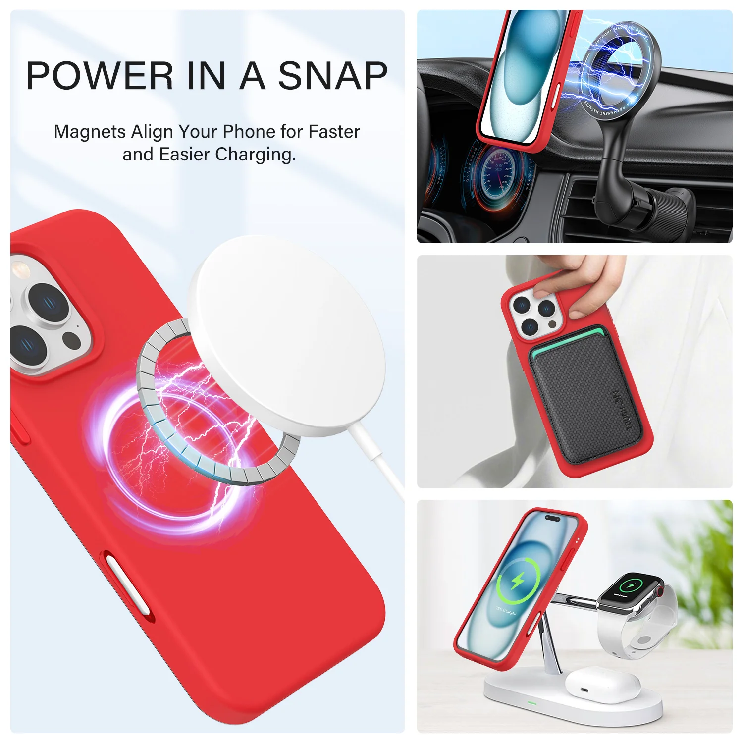 Tough On iPhone 16 Pro Strong Liquid Silicone Case with Magsafe - Image 8