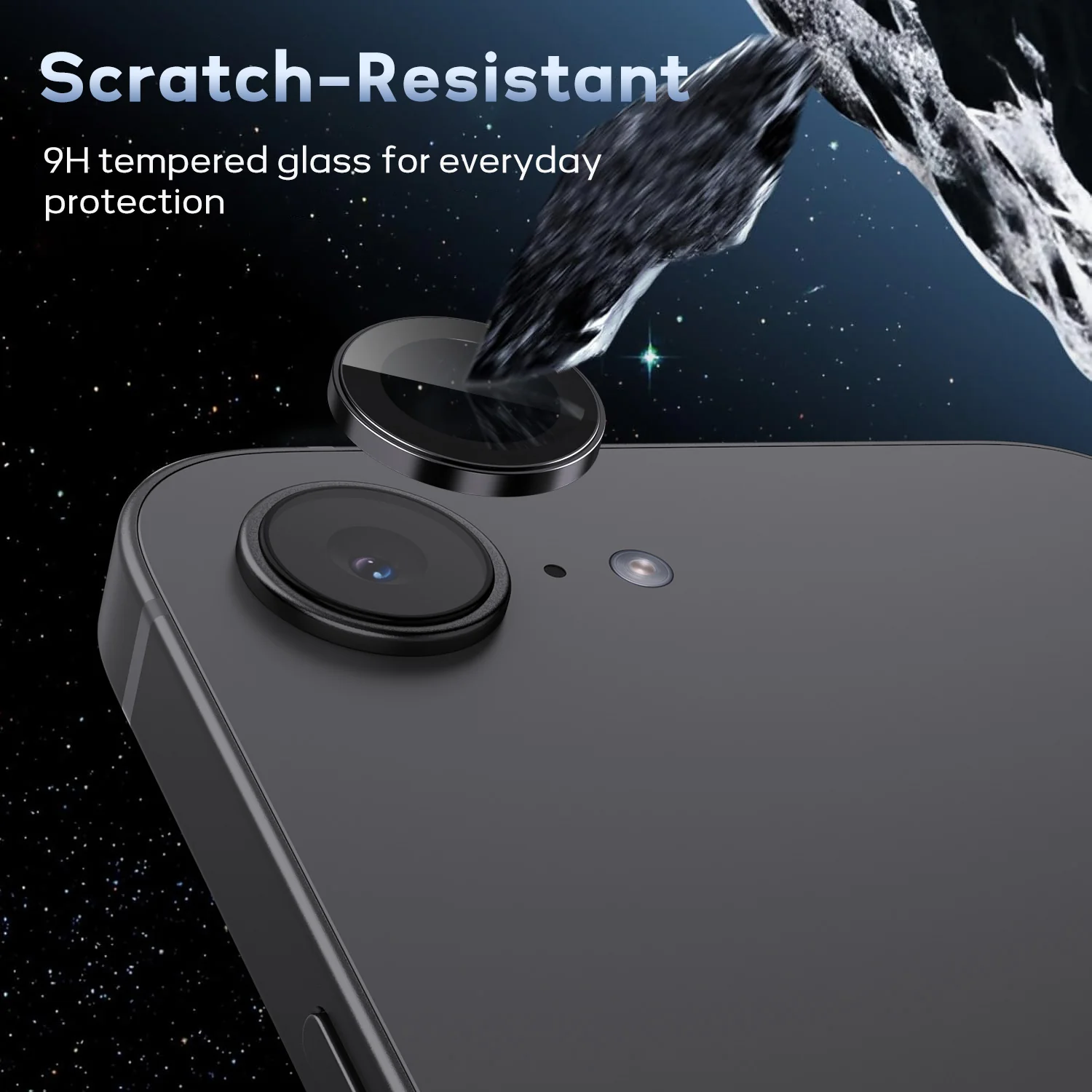 Tough On iPhone 17e / 16e Camera lens Protector Tempered Glass Individual Ring - Image 2