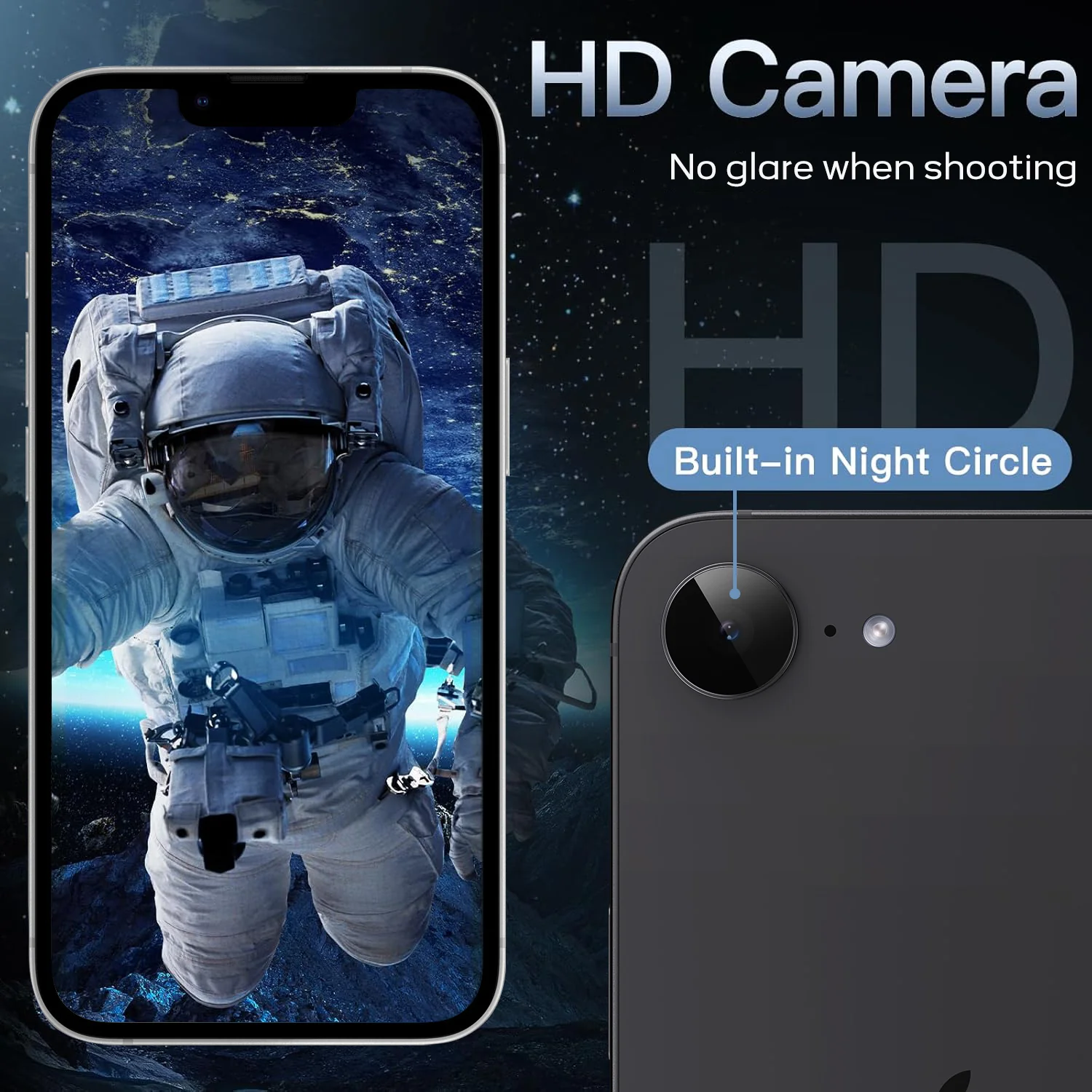 Tough On iPhone 17e / 16e Camera lens Protector Tempered Glass Individual Ring - Image 4