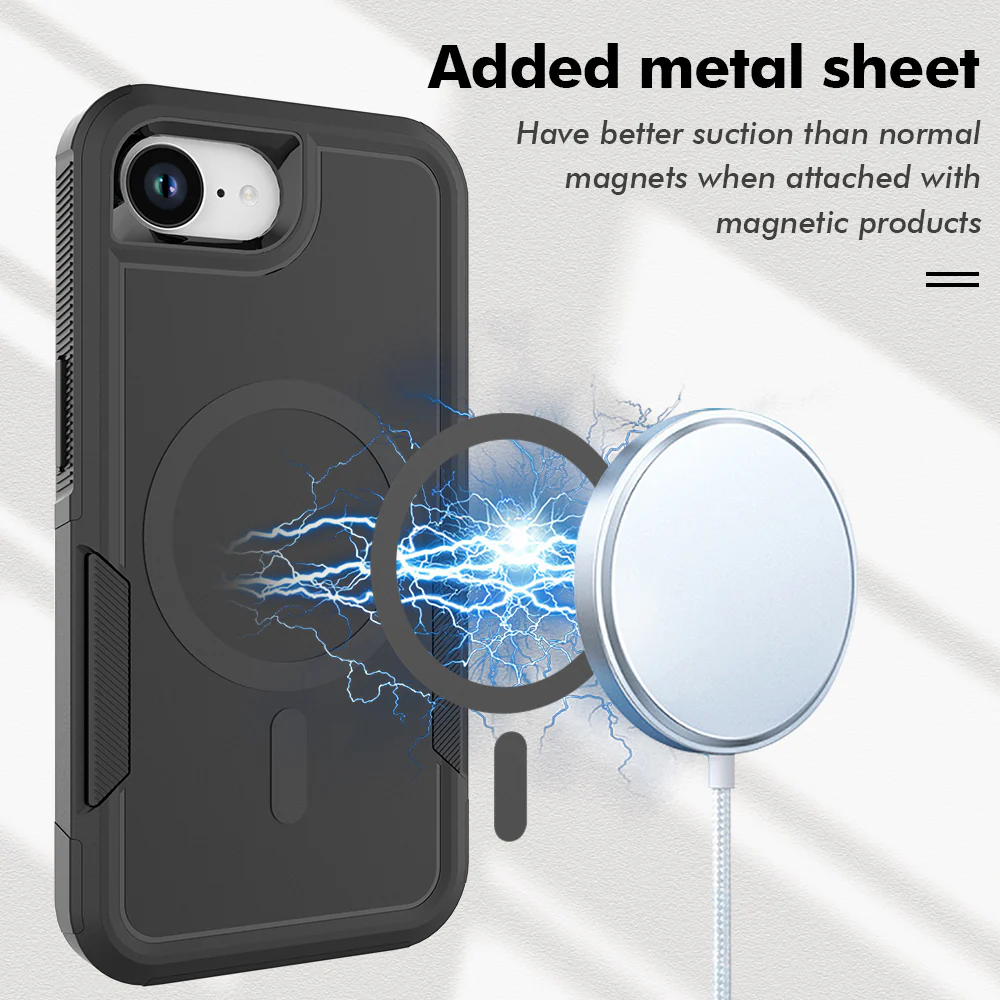 Tough On iPhone 17e / 16e Case with MagSafe Armor Black - Image 2