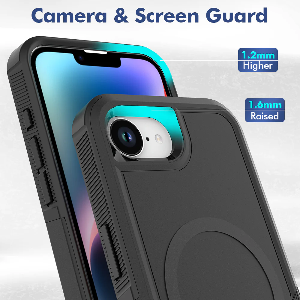 Tough On iPhone 17e / 16e Case with MagSafe Armor Black - Image 4