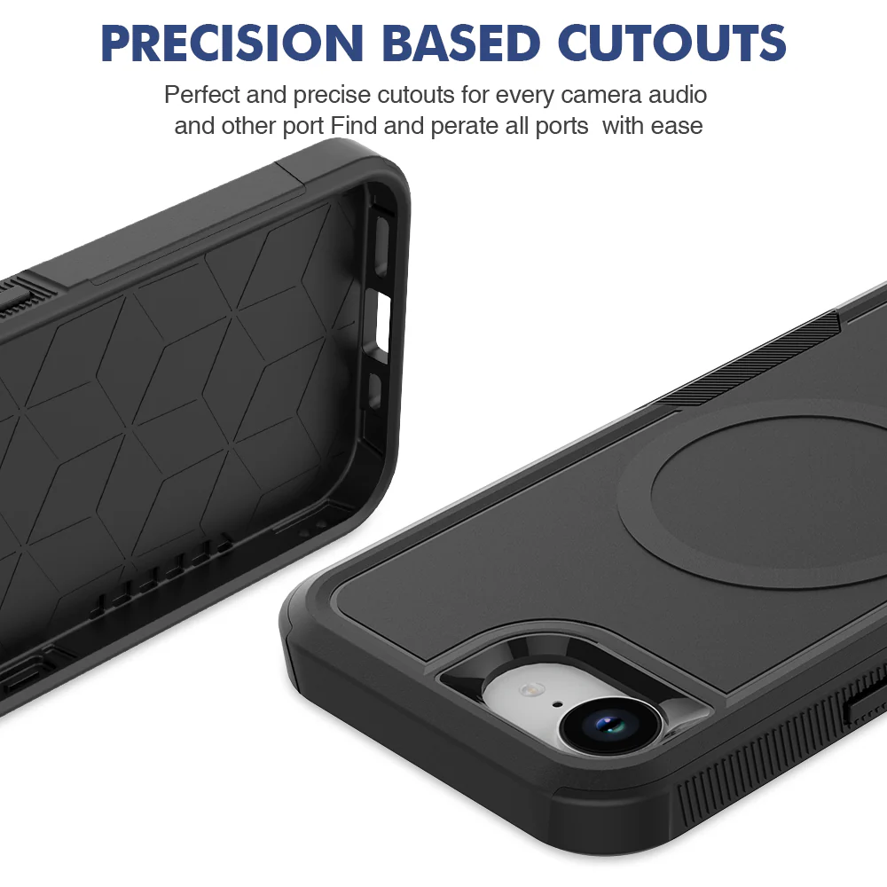 Tough On iPhone 17e / 16e Case with MagSafe Armor Black - Image 6