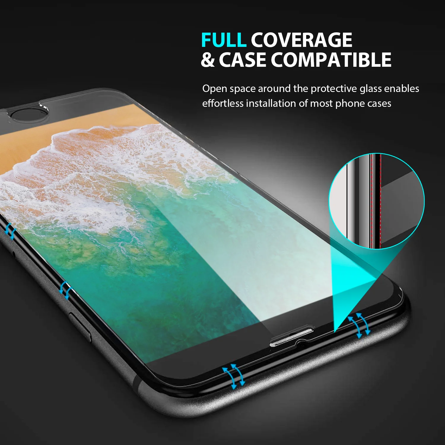 Tough On iPhone SE 2022 & 2020/iPhone 7 & 8 & 6 Tempered Glass Screen Double Strong Protector - Image 4