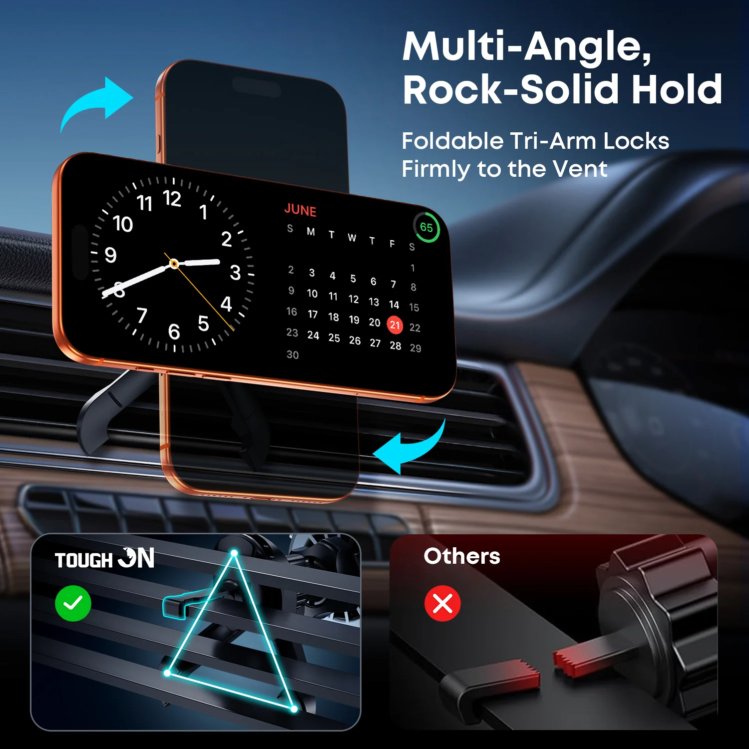 Tough On MagCool Qi2 Wireless Car Charger with Active Cooling - Image 8