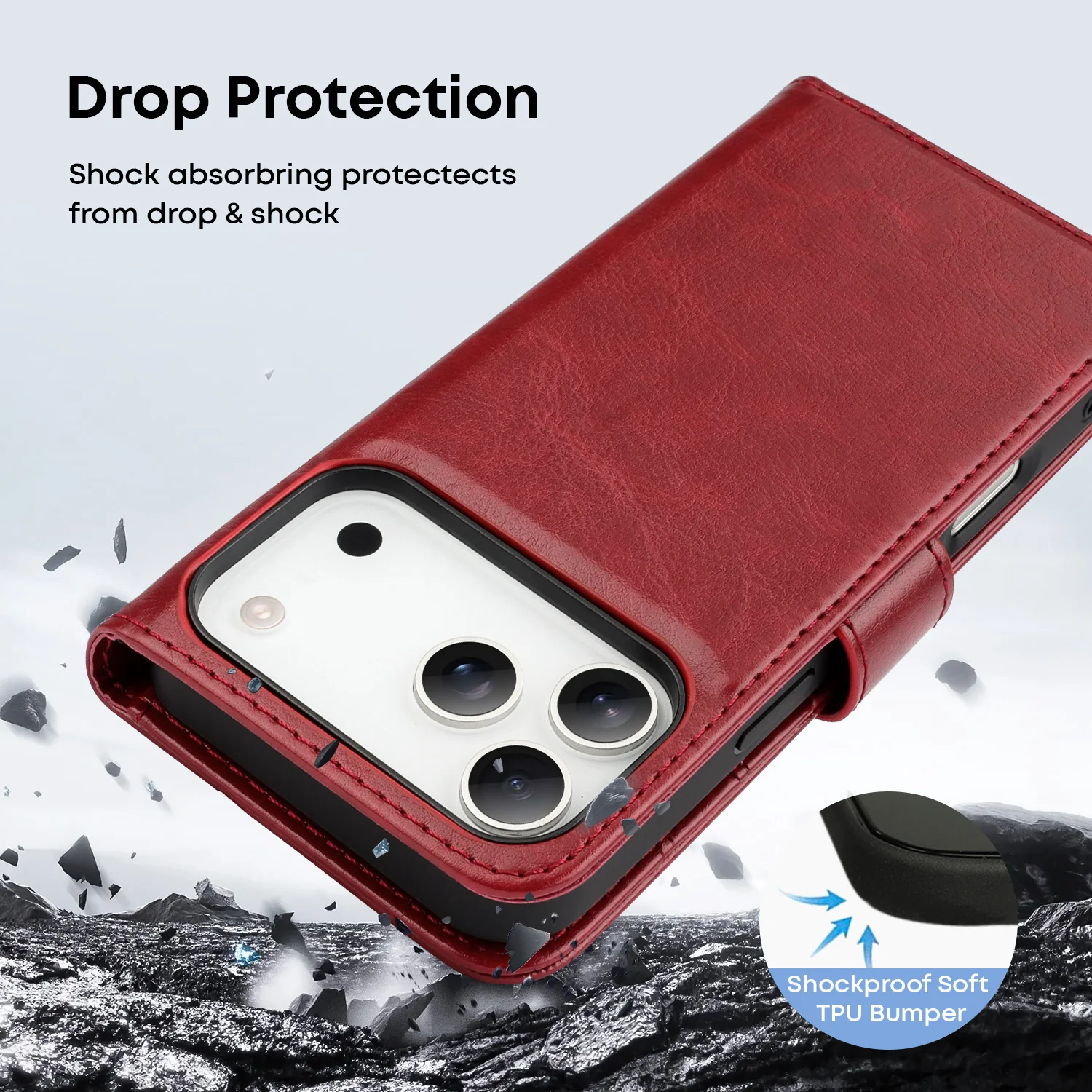 Tough On Magnetic Detachable Leather Case for iPhone 17 Series - Image 13