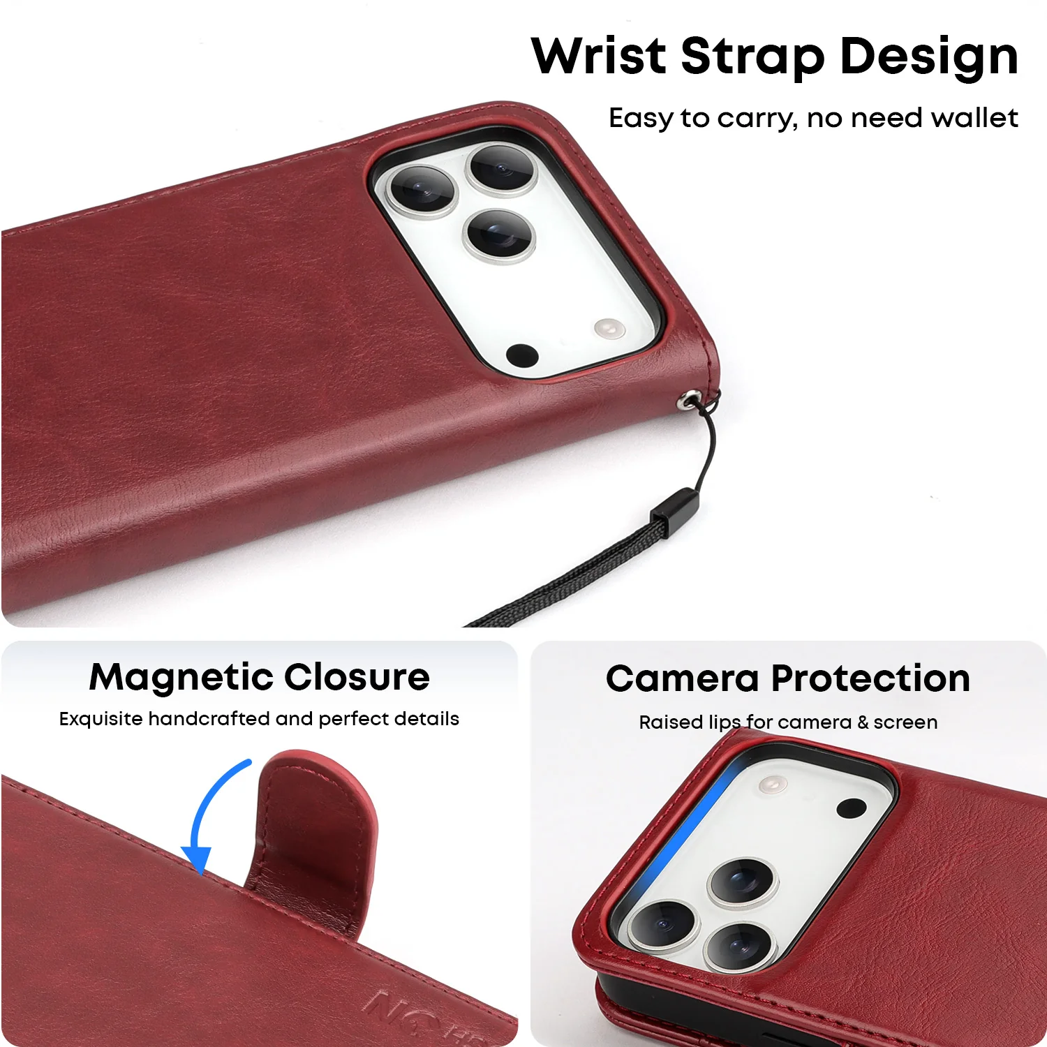 Tough On Magnetic Detachable Leather Case for iPhone 17 Series - Image 14