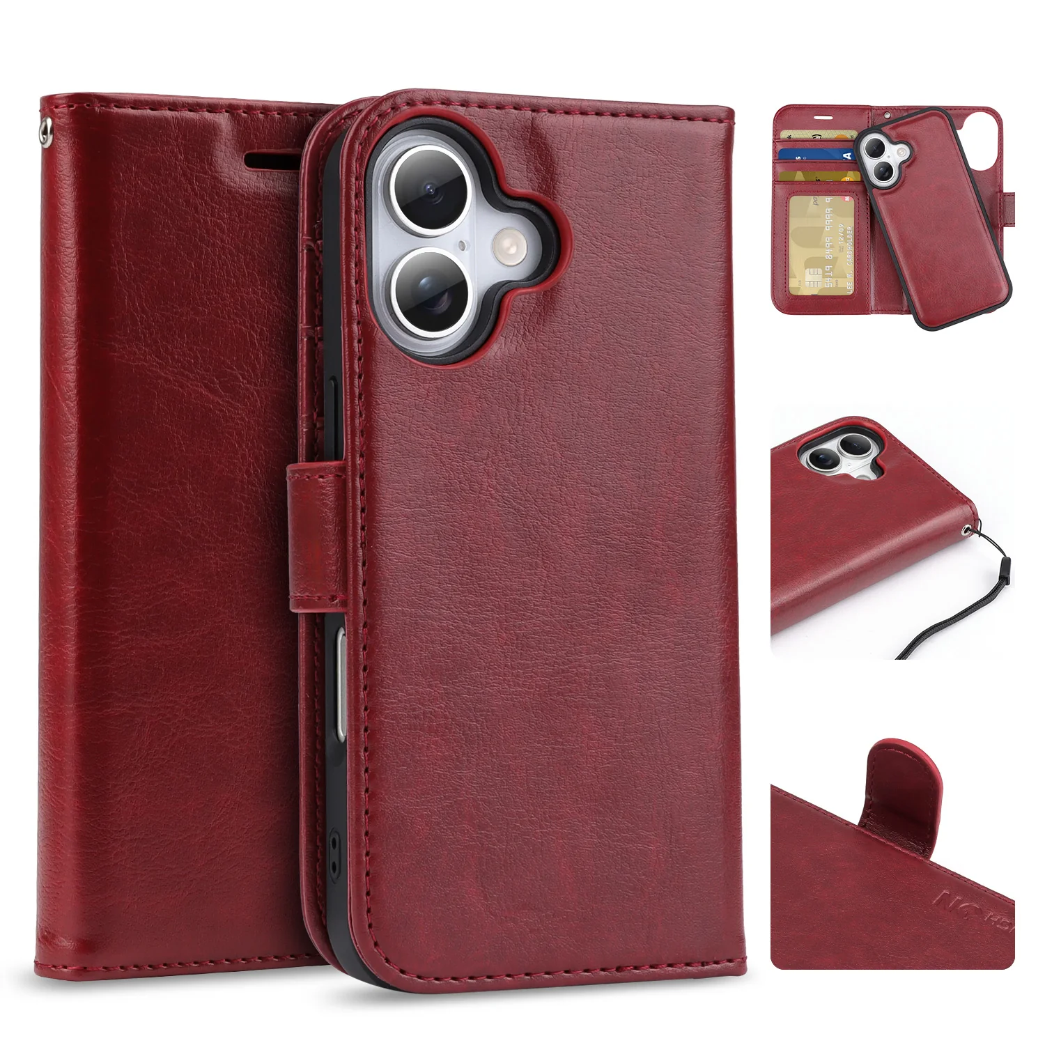 Tough On Magnetic Detachable Leather Case for iPhone 17 Series - Image 36