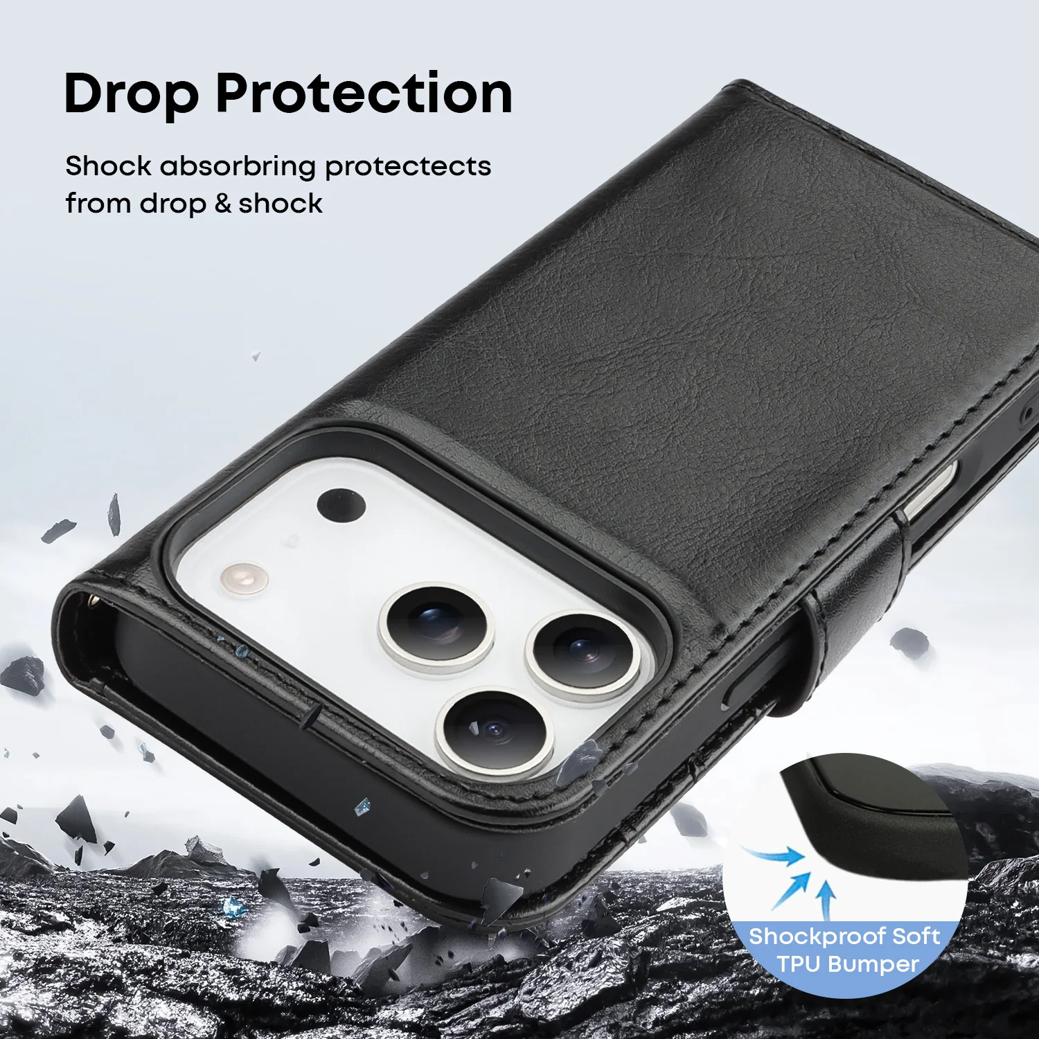 Tough On Magnetic Detachable Leather Case for iPhone 17 Series - Image 5