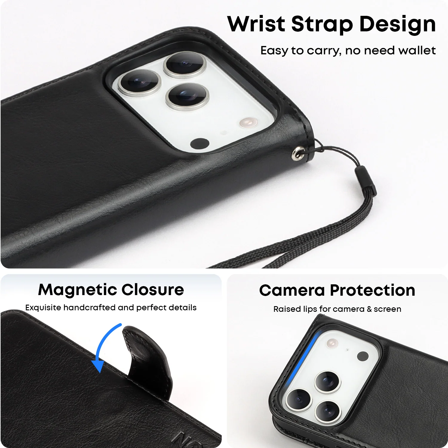 Tough On Magnetic Detachable Leather Case for iPhone 17 Series - Image 6
