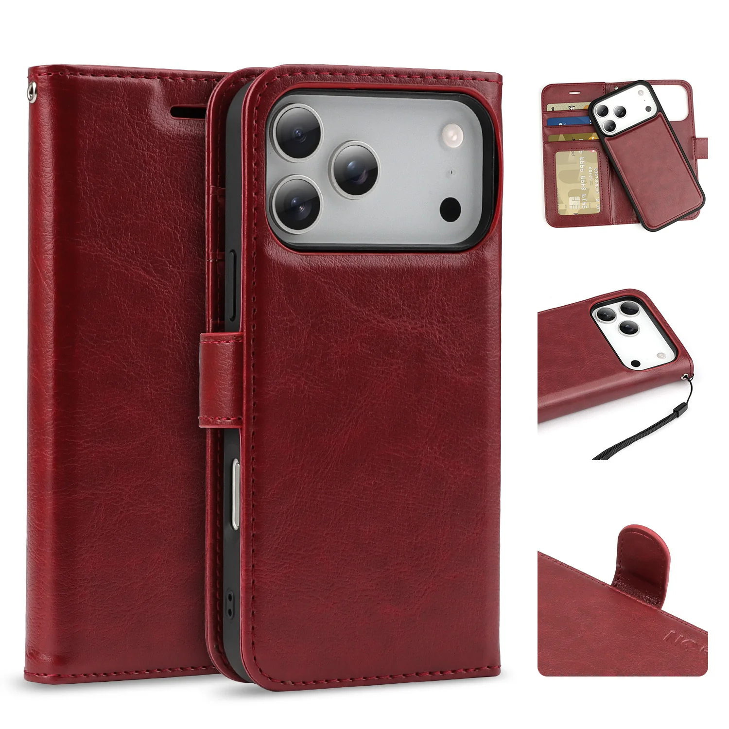 Tough On Magnetic Detachable Leather Case for iPhone 17 Series - Image 9