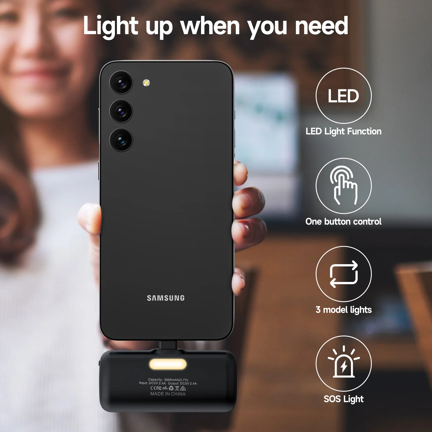Tough On Mini Portable Charger 5000mAh Power Bank USB C Charging for Samsung Android iPhone 15 / 16 / 17 Series - Image 6