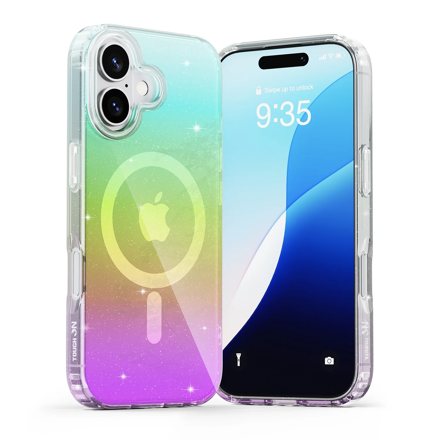Tough On No Yellow Glitter Iridescent Case with MagSafe for iPhone - Image 10