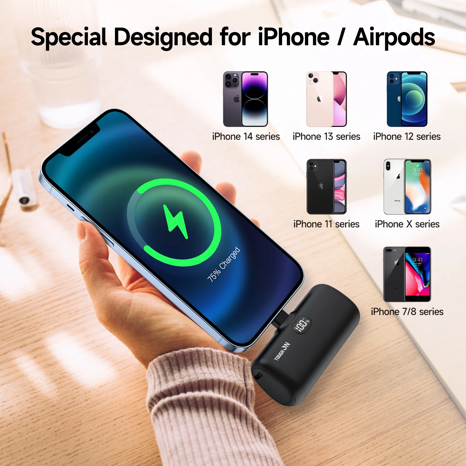 Tough On Mini Portable Charger 5000mAh Power Bank PD Fast Charging for iPhone - Image 3