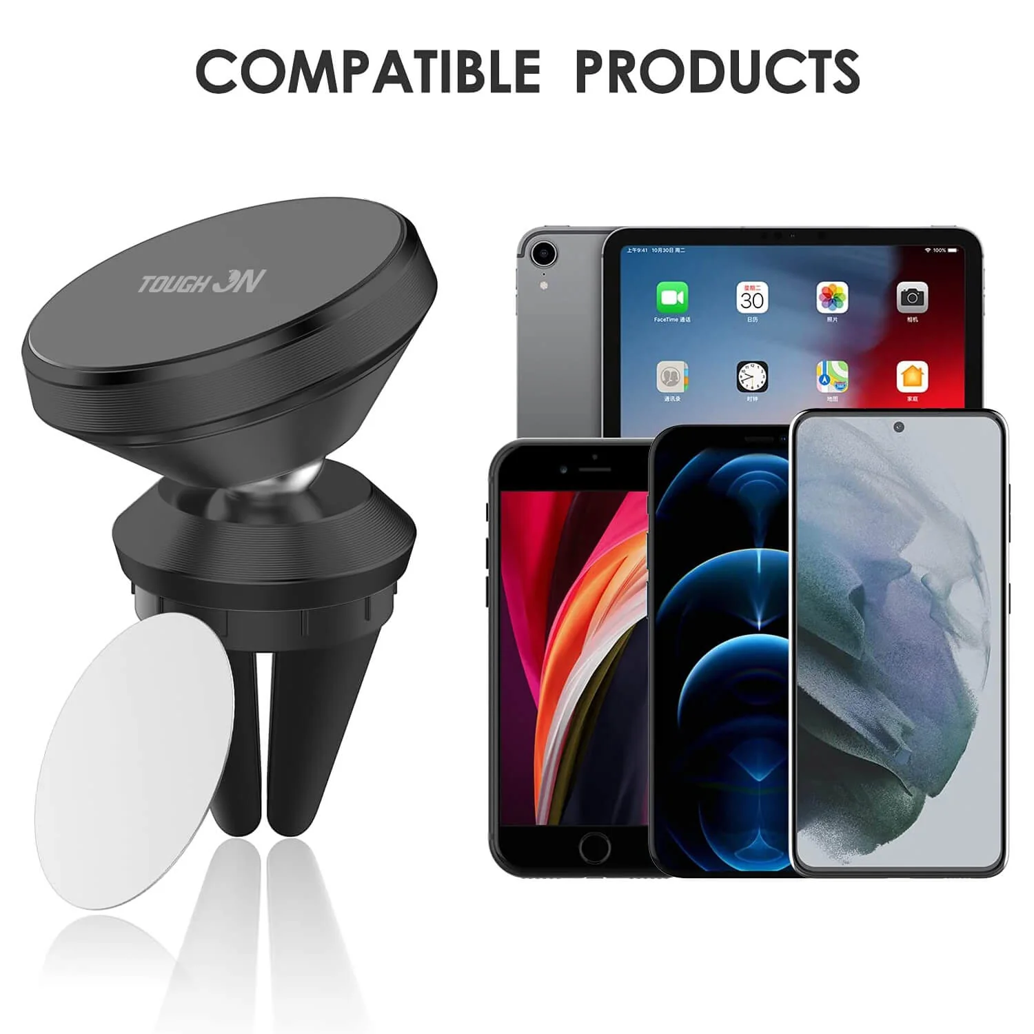Tough On Power Magnetic Car Mount Air Vent Black - Image 4