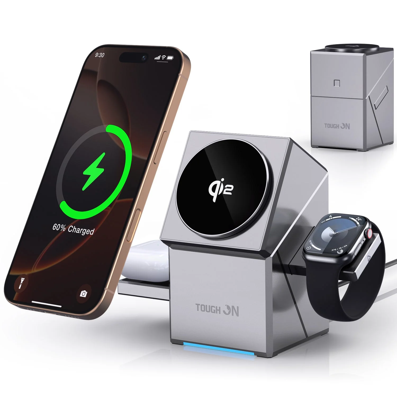 Tough On Qi2 3-in-1 Wireless Charger (15W) and USB-C Charger (30W) Bundle - Image 8