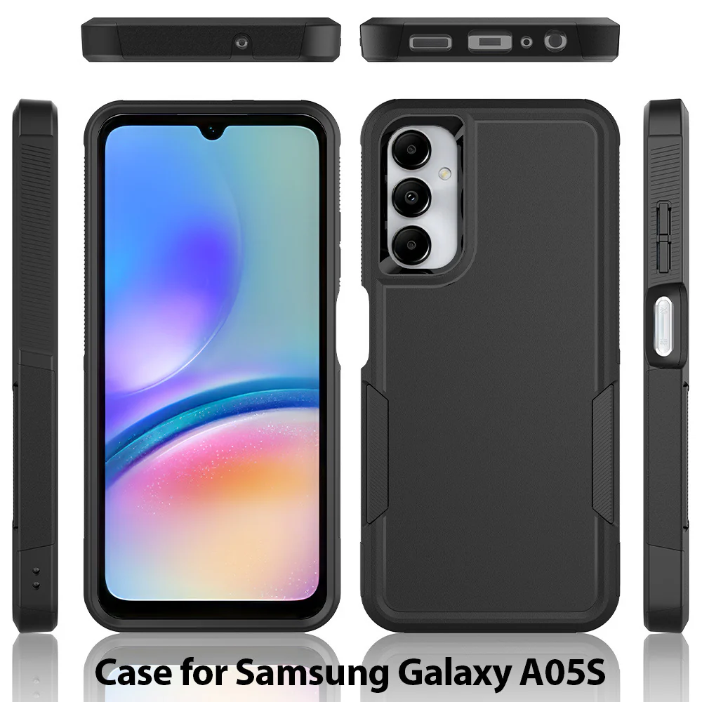 Tough On Samsung Galaxy A05s Case Tough Armor Black - Image 2
