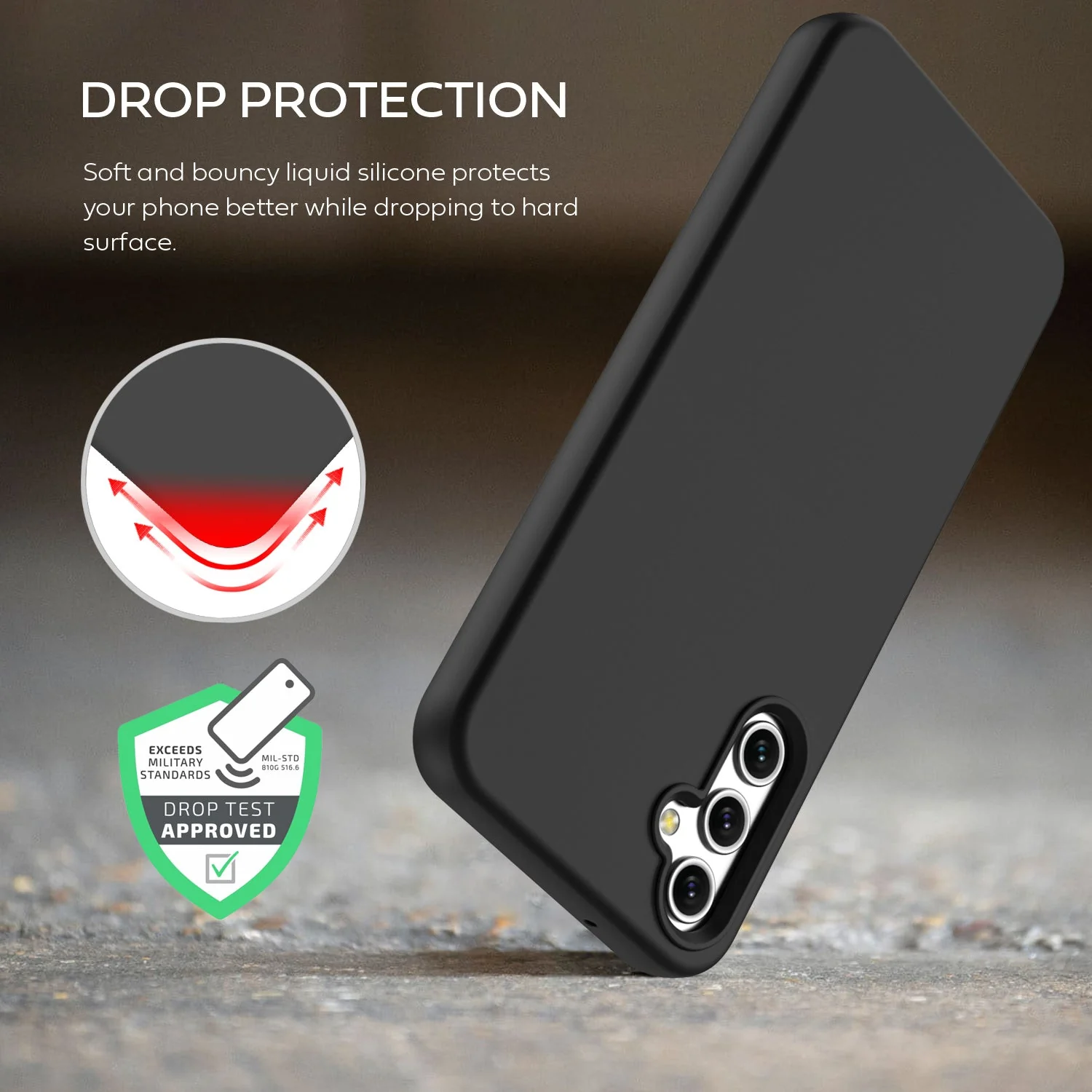 Tough On Samsung Galaxy A14 5G Silicone Case Black - Image 5