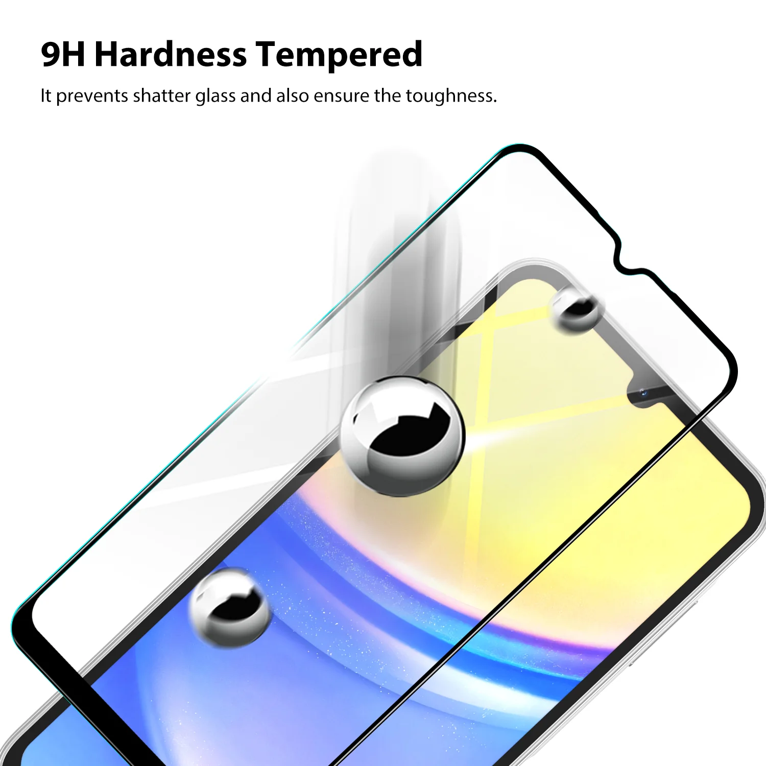 Tough On Samsung Galaxy A15 5G 2.5D Tempered Glass Screen Protector Black - Image 5