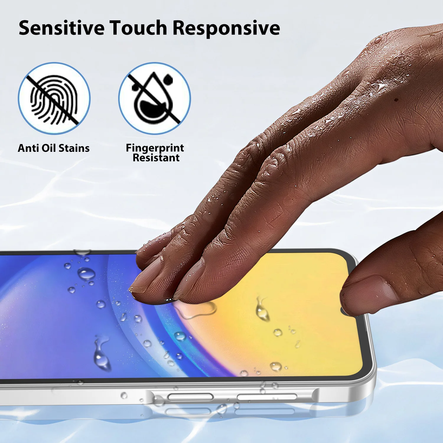 Tough On Samsung Galaxy A15 5G 2.5D Tempered Glass Screen Protector Black - Image 6
