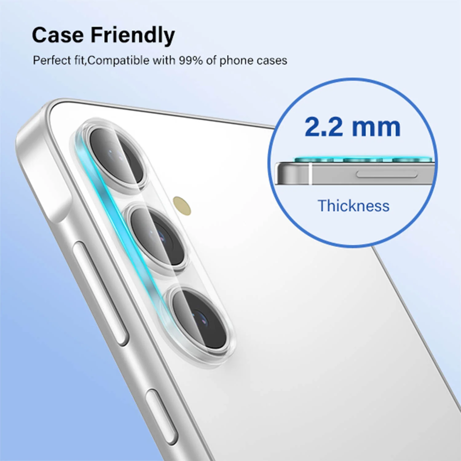 Tough On Samsung Galaxy A16 Camera Protector Tempered Glass Clear - Image 2