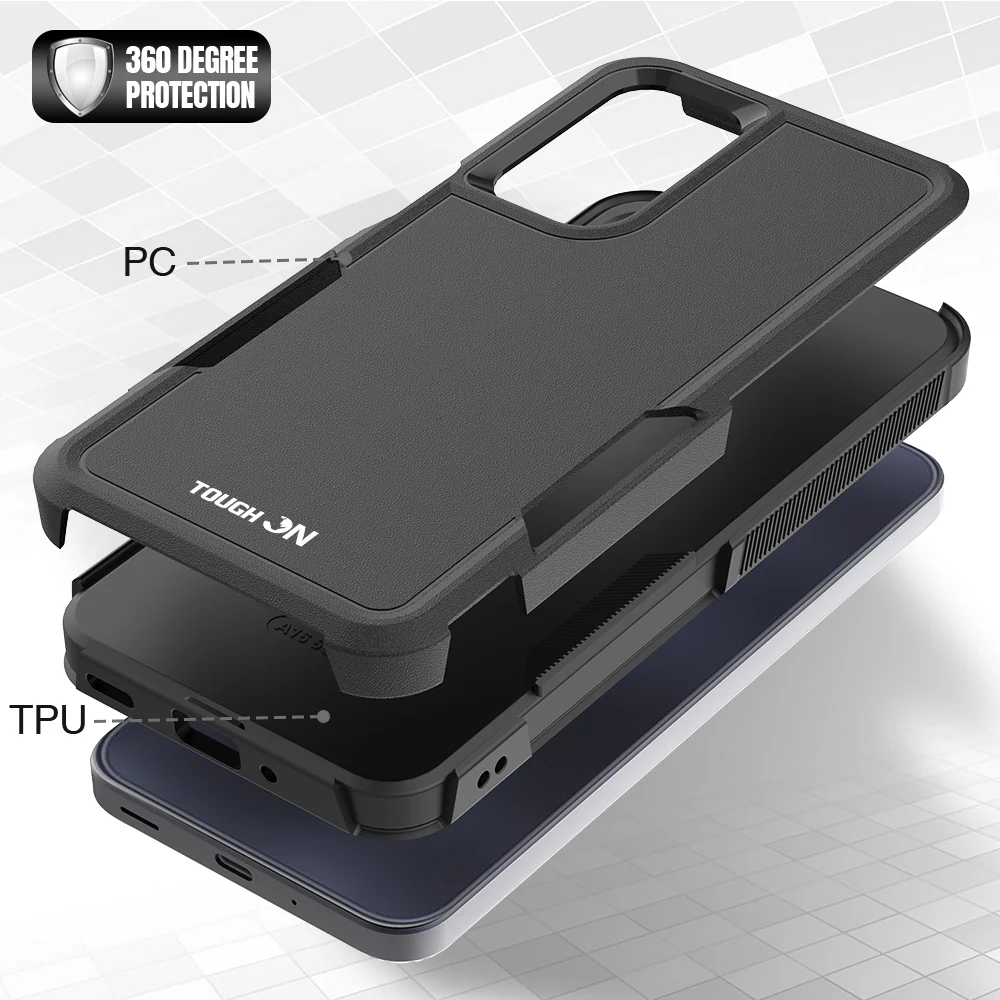 Tough On Samsung Galaxy A16 Case Tough Armor Black - Image 5