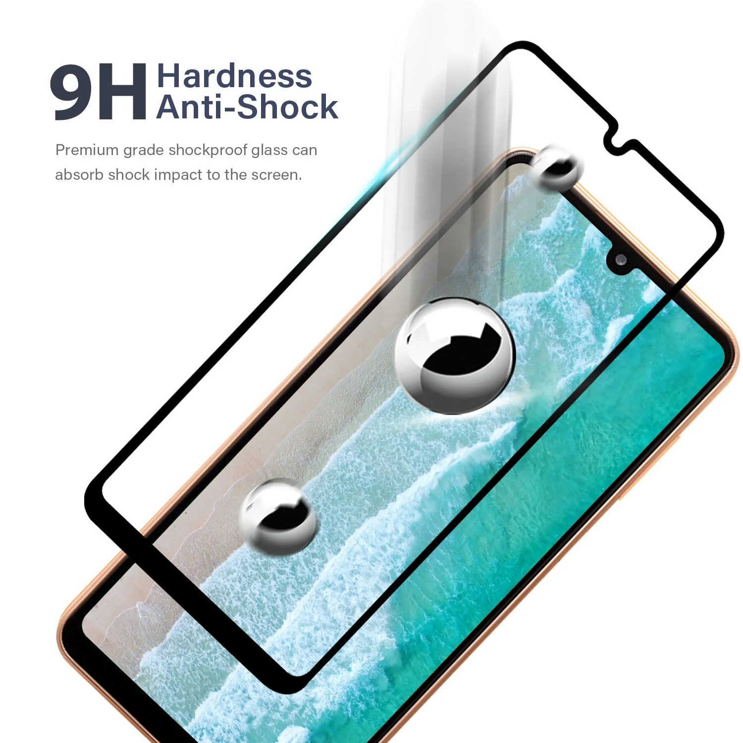 Tough On Samsung Galaxy A34 Tempered Glass Screen Protector Black - Image 4
