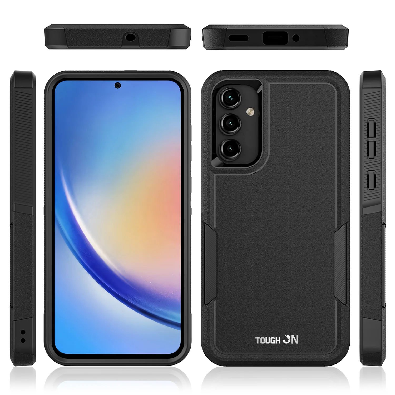 Tough On Samsung Galaxy A35 5G Case Tough Armor Black - Image 2
