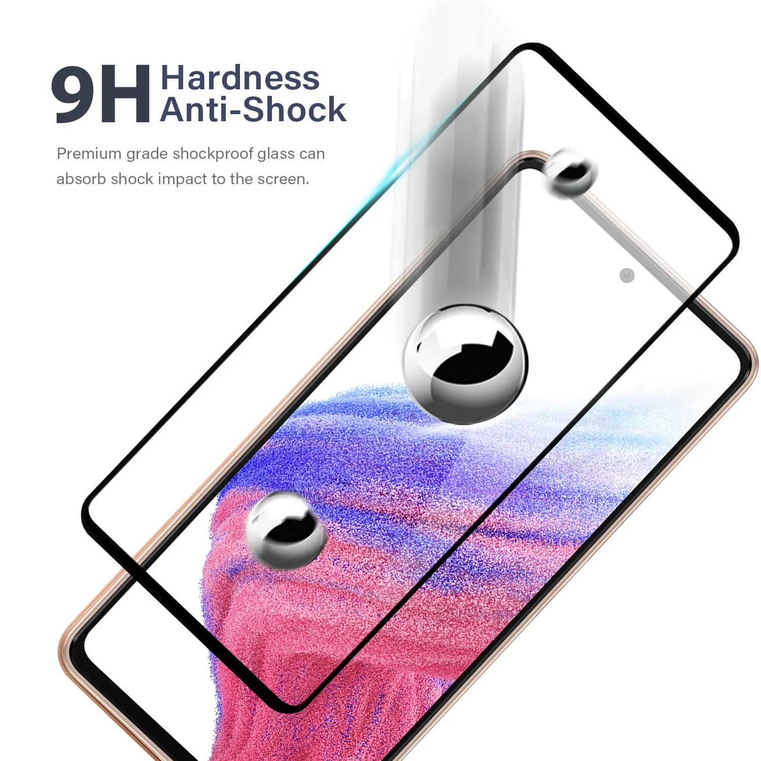 Tough On Samsung Galaxy A52s/A53 5G/A52 5G 2.5D Tempered Glass Screen Protector Black - Image 4