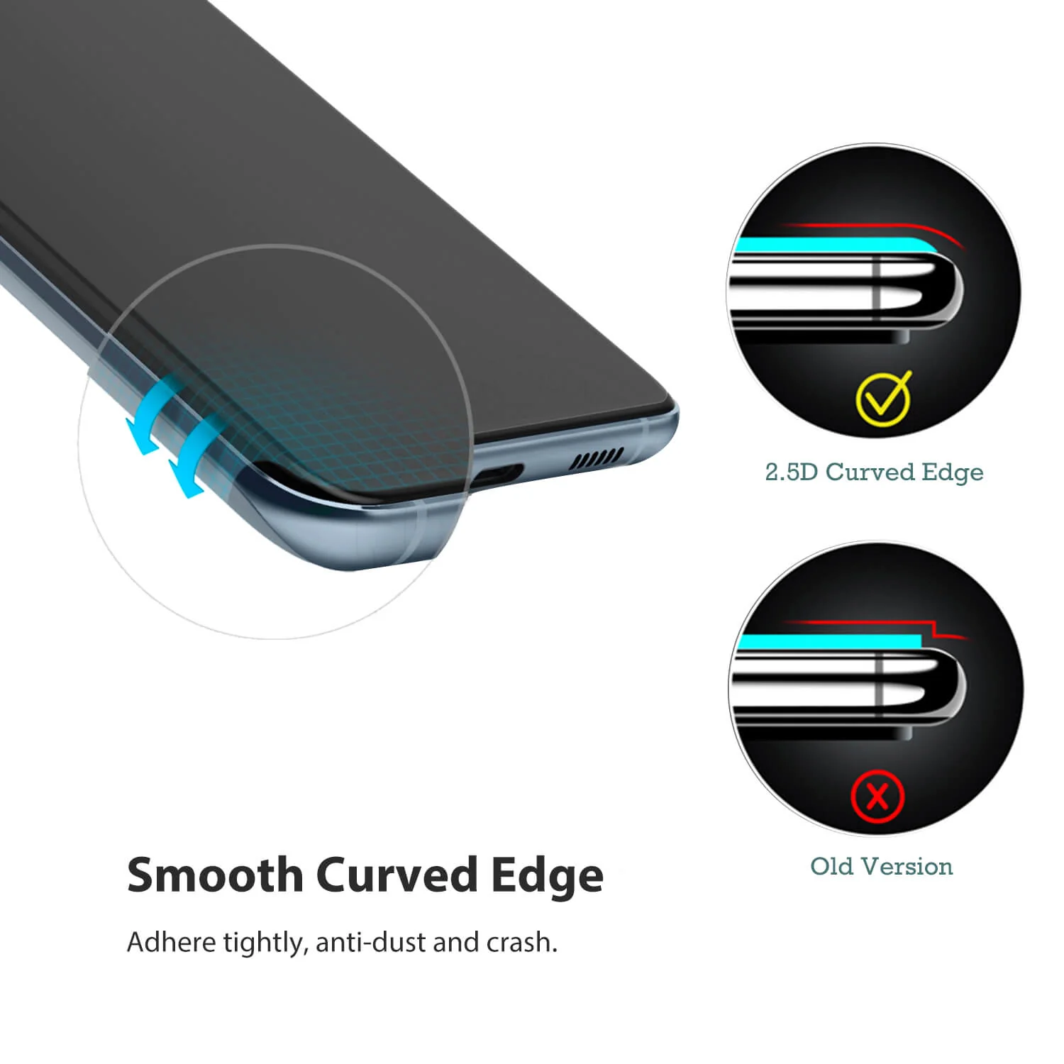 Tough on Samsung Galaxy A53 / A52s /A52 Tempered Glass Screen Protector Black - Image 3