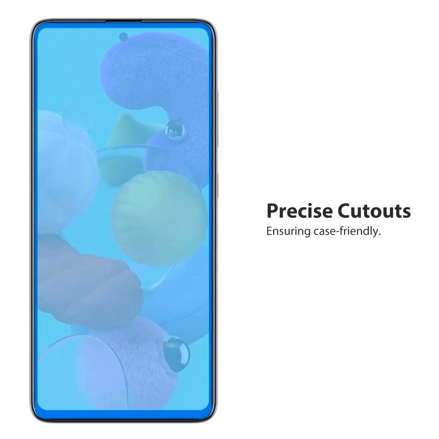 Tough on Samsung Galaxy A53 / A52s /A52 Tempered Glass Screen Protector Black - Image 4