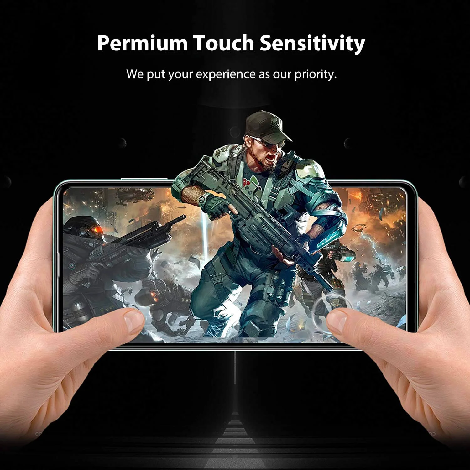 Tough on Samsung Galaxy A53 / A52s /A52 Tempered Glass Screen Protector Black - Image 5