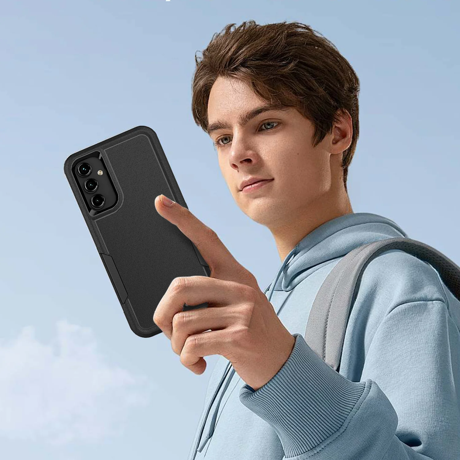 Tough On Samsung Galaxy A55 5G Case Tough Armor Black - Image 7