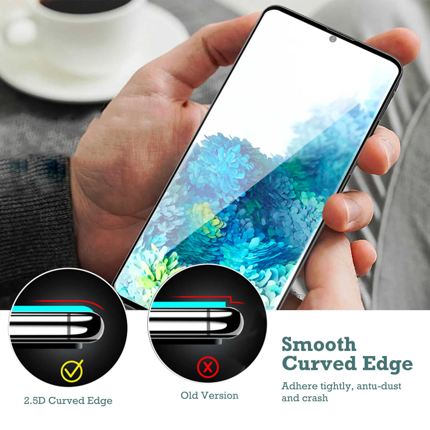 Tough On Samsung Galaxy S20 FE 5G Tempered Glass Screen Protector Black - Image 4