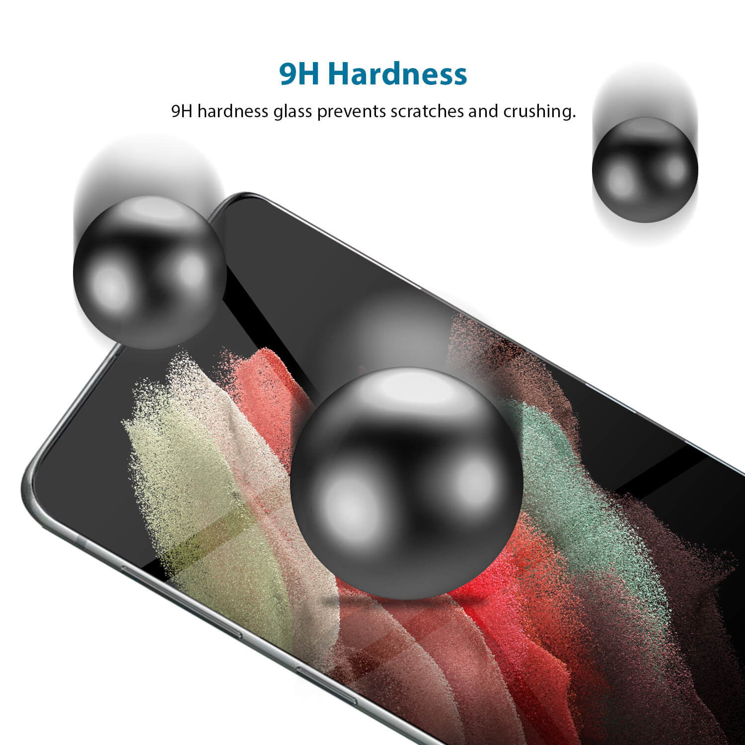 Tough On Samsung Galaxy S21 5G Tempered Glass Screen Protector Black - Image 7