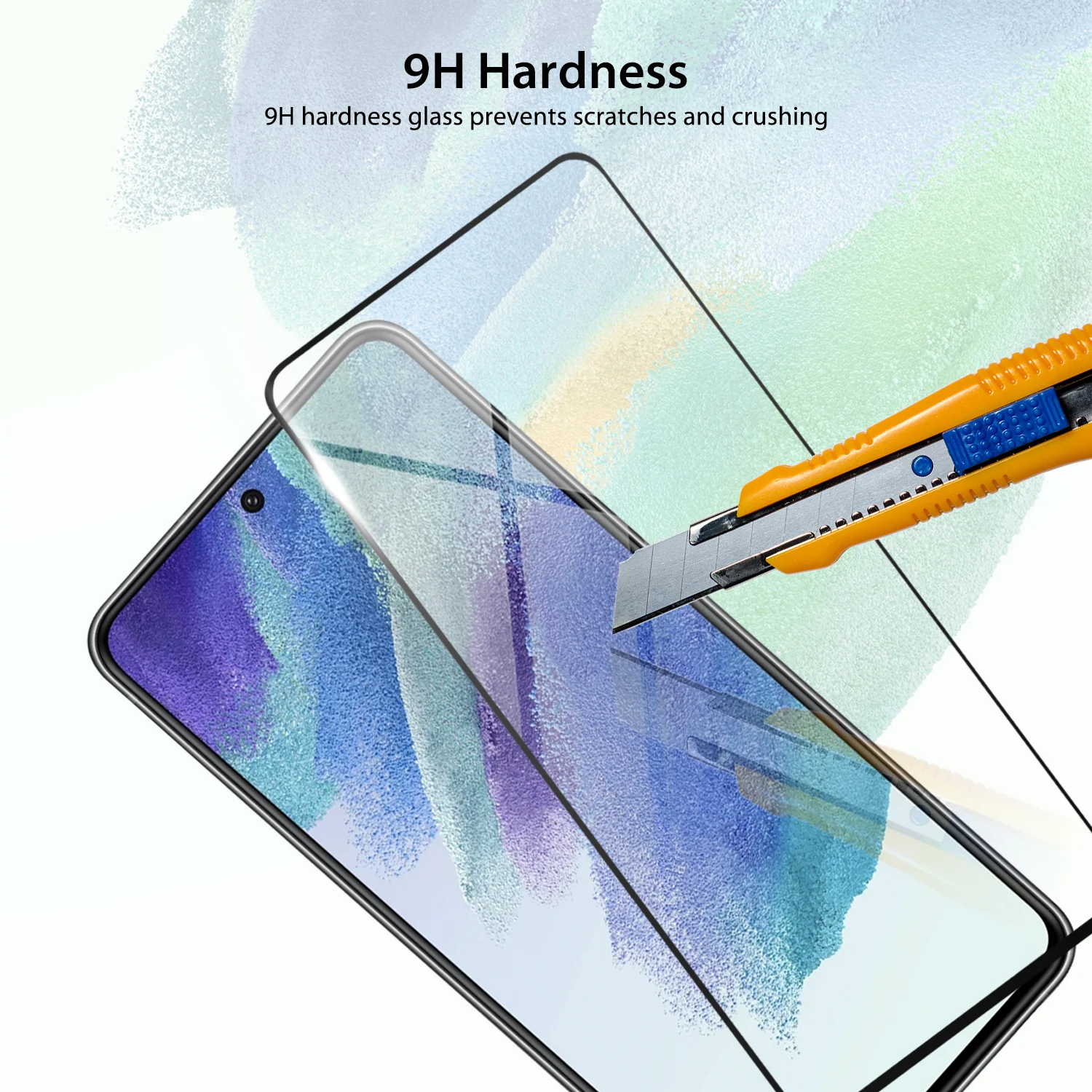 Tough On Samsung Galaxy S21 FE 5G Tempered Glass Screen Protector Black - Image 4