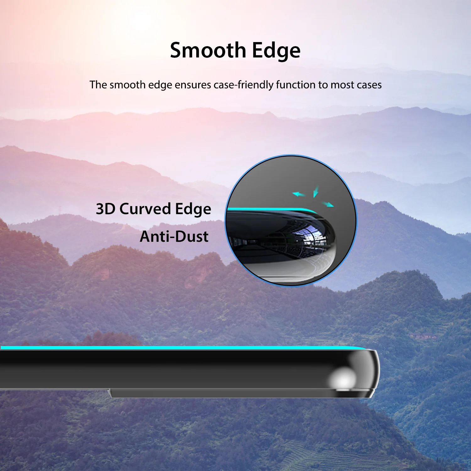 Tough On Samsung Galaxy S21 FE 5G Tempered Glass Screen Protector Black - Image 7