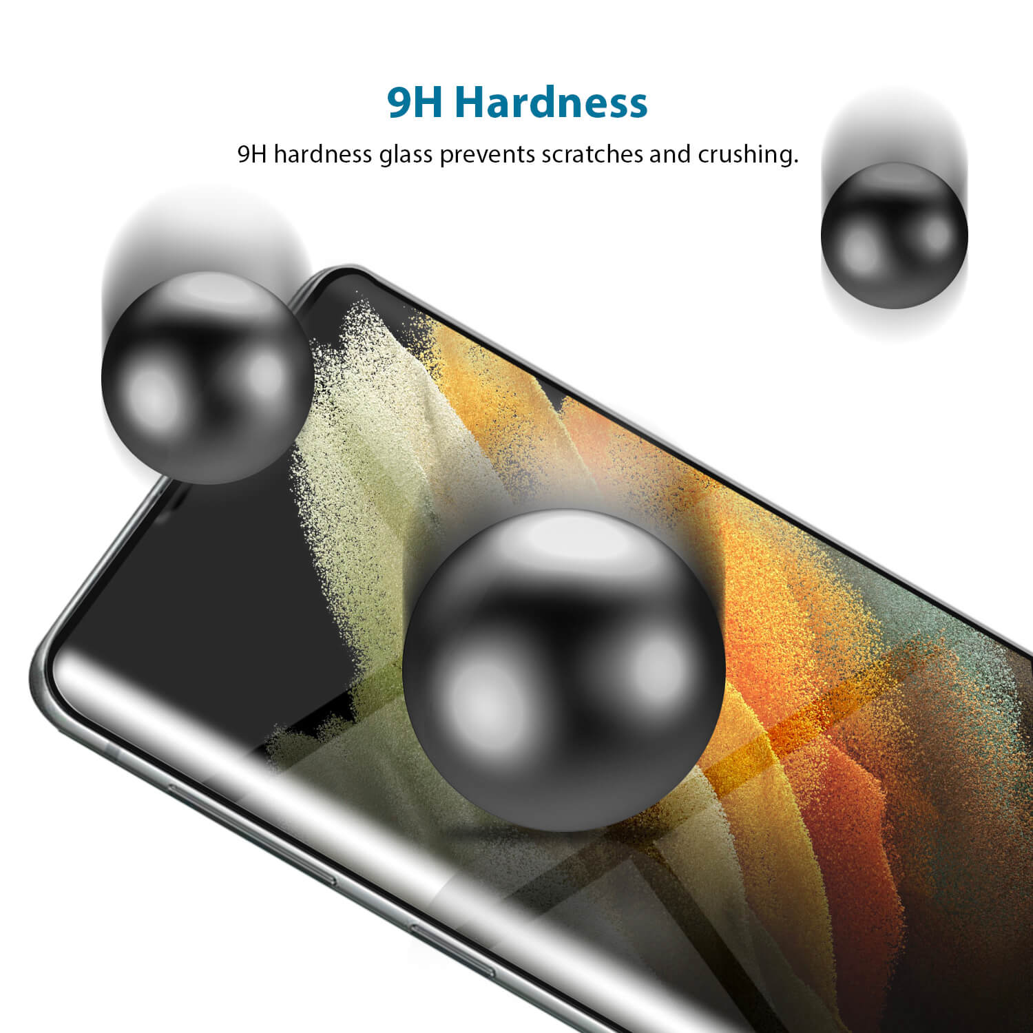 Tough On Samsung Galaxy S21 Ultra 5G Tempered Glass Screen Protector Black - Image 7