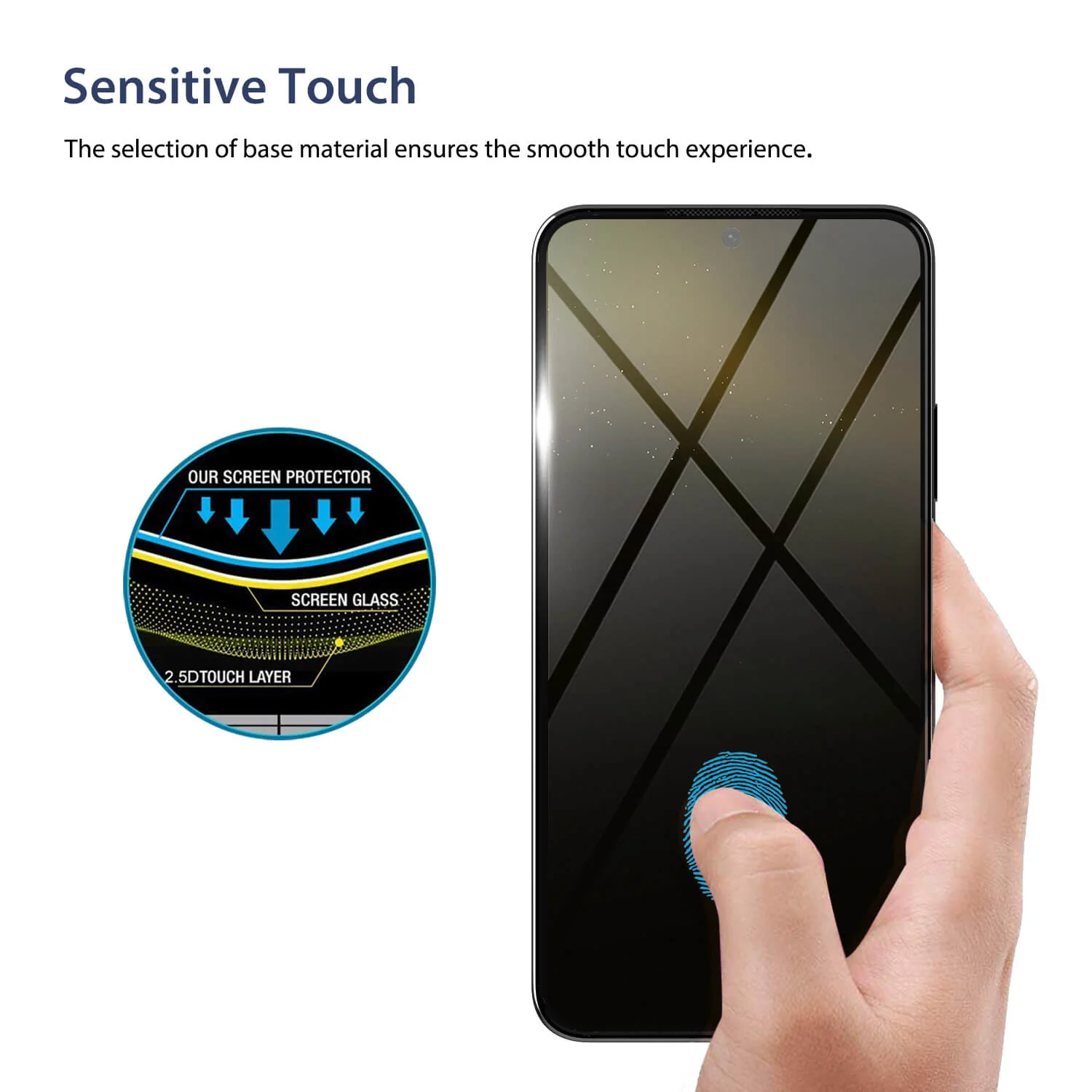 Tough On Samsung Galaxy S22 5G Full Tempered Glass Screen Protector Black - Image 6