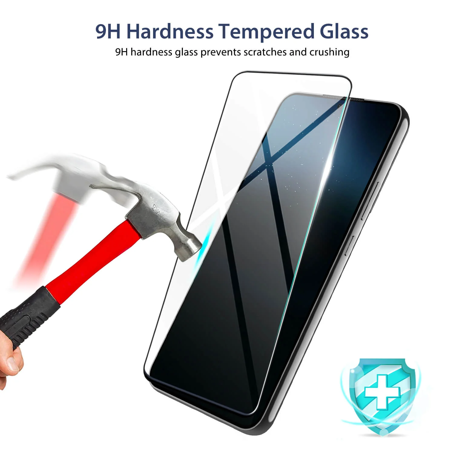 Tough On Samsung Galaxy S22 Plus 5G Full Tempered Glass Screen Protector Black - Image 4