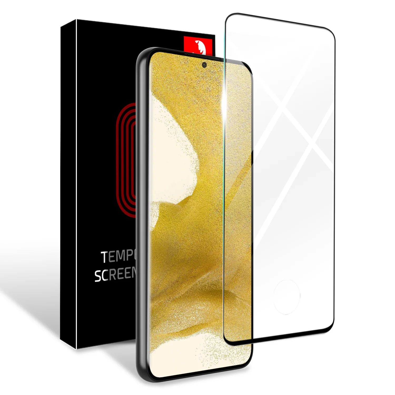 Tough On Samsung Galaxy S22 Plus 5G HD Full Cover Tempered Glass Screen Protector Black
