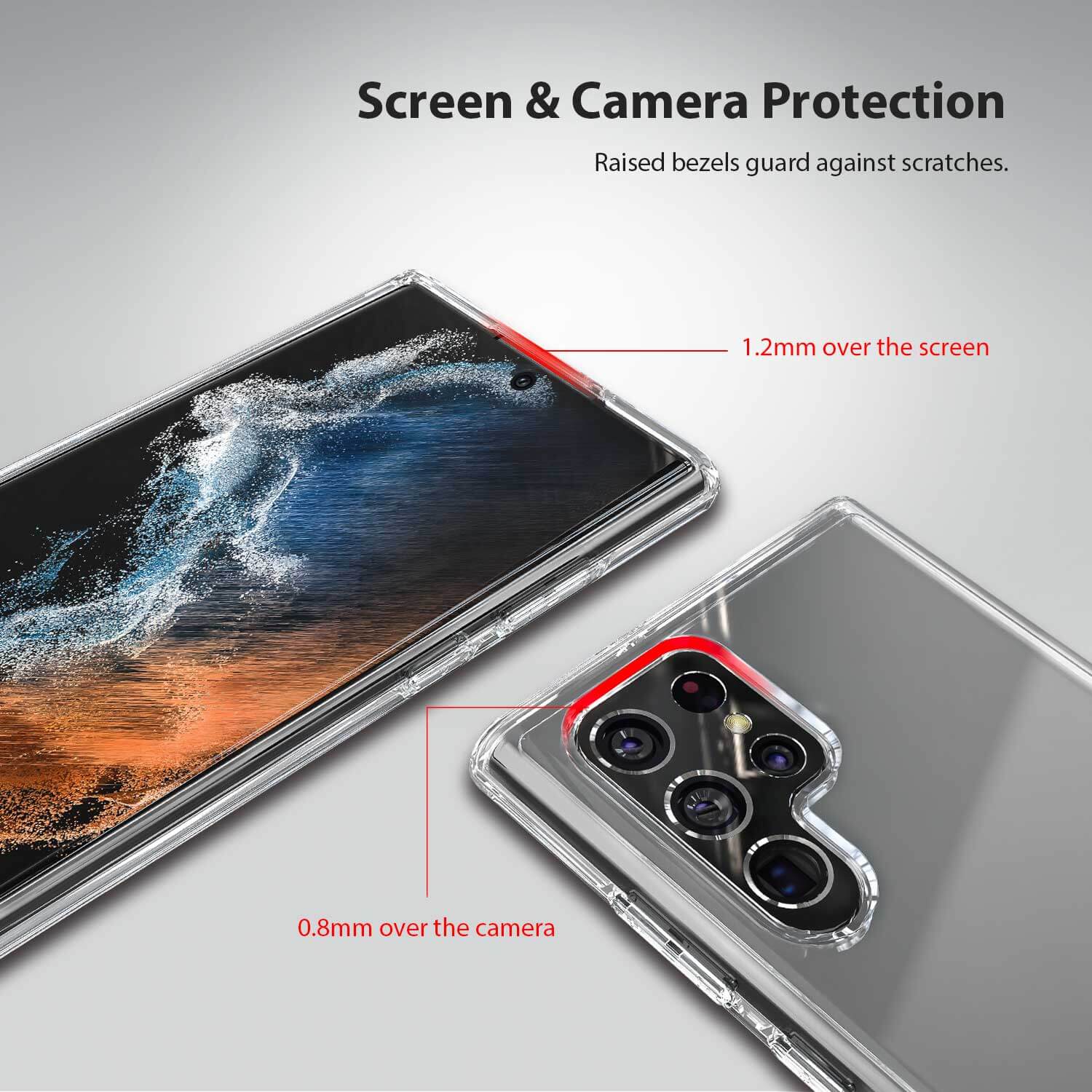 Tough On Samsung Galaxy S22 Ultra 5G Case Tough Clear - Image 2