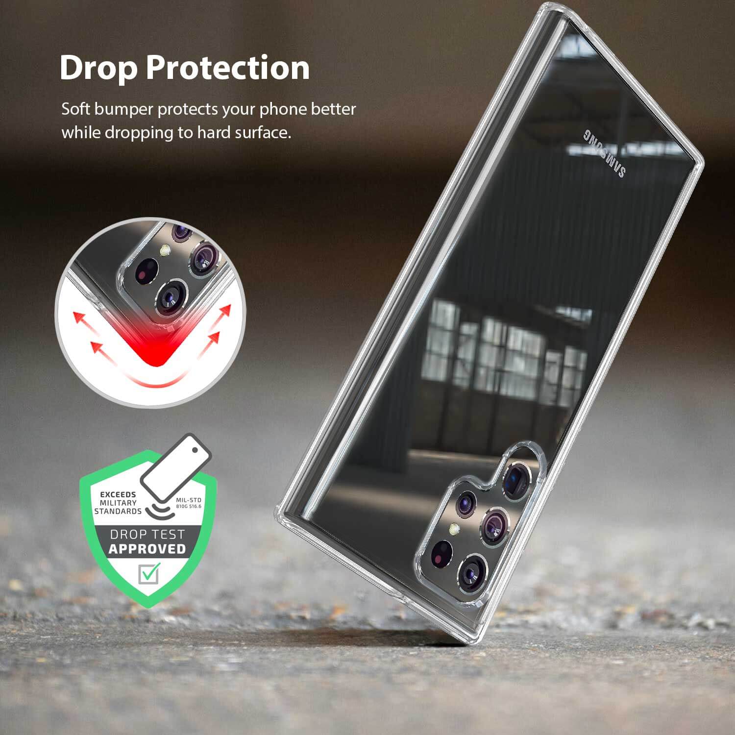 Tough On Samsung Galaxy S22 Ultra 5G Case Tough Clear - Image 4