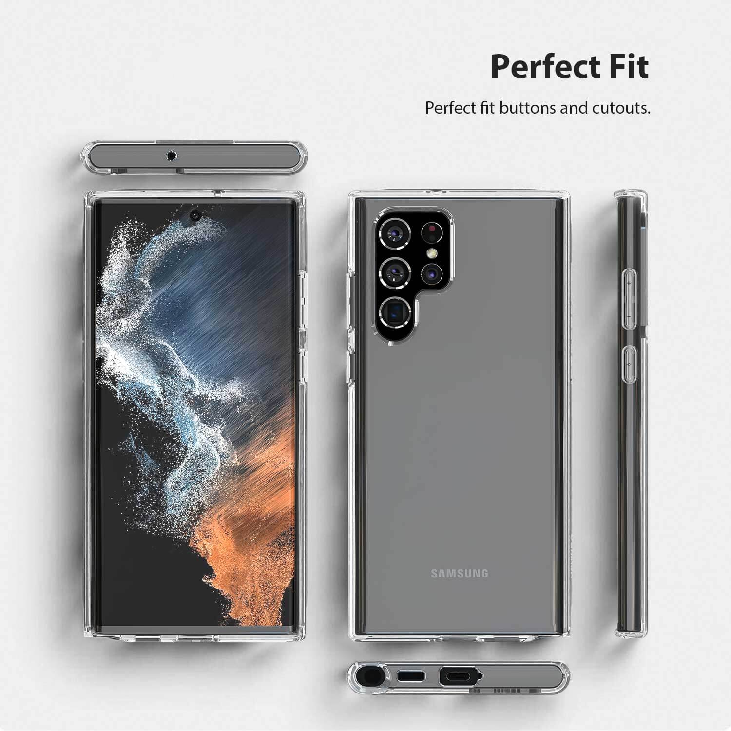 Tough On Samsung Galaxy S22 Ultra 5G Case Tough Clear - Image 6