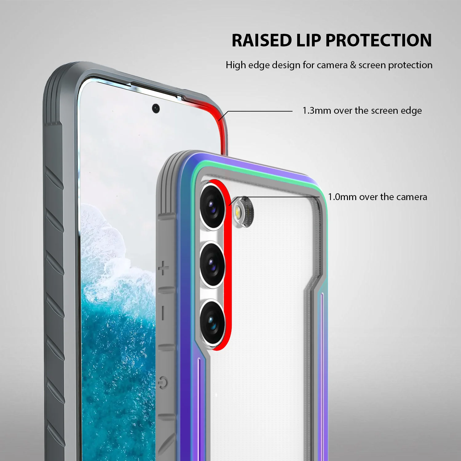Tough On Samsung Galaxy S23 5G Case Iron Shield Iridescent - Image 3