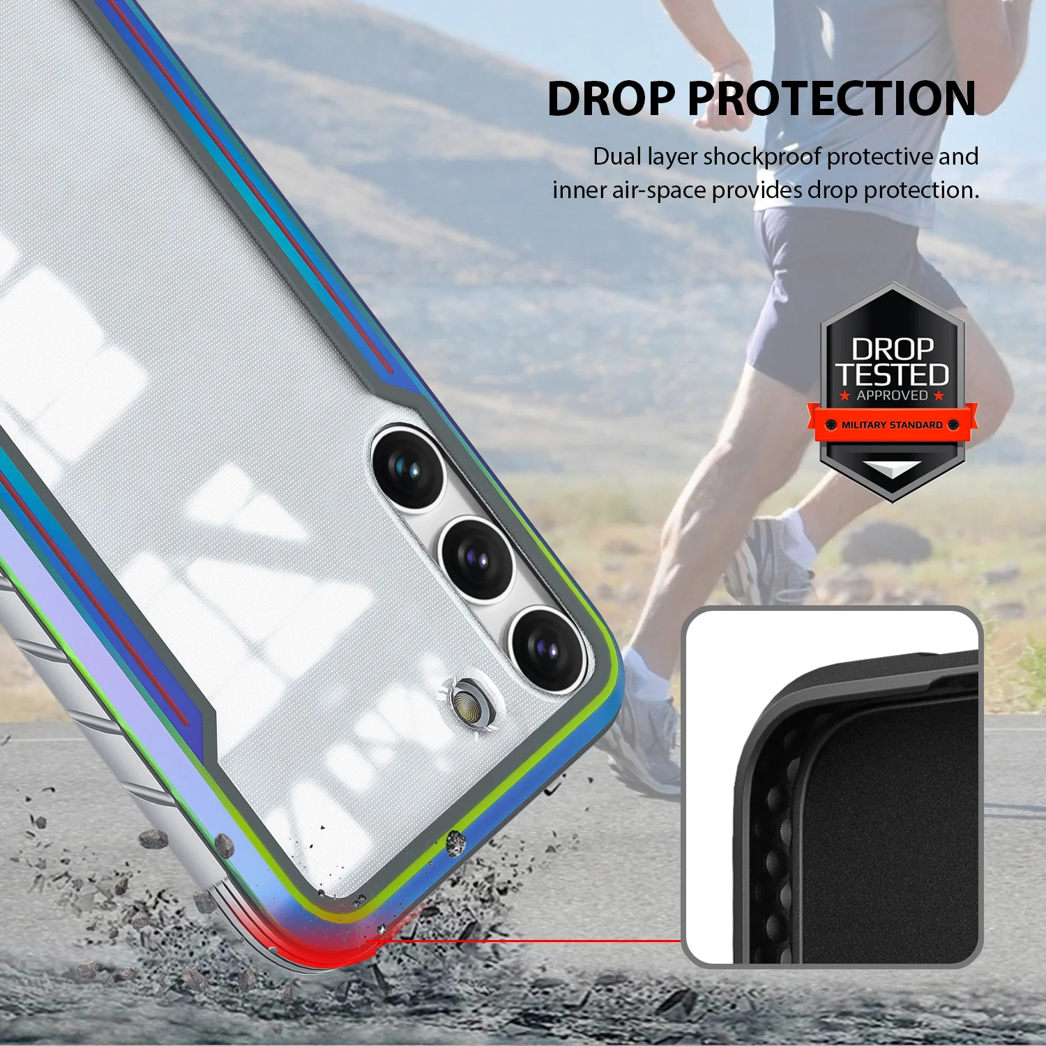 Tough On Samsung Galaxy S23 5G Case Iron Shield Iridescent - Image 4