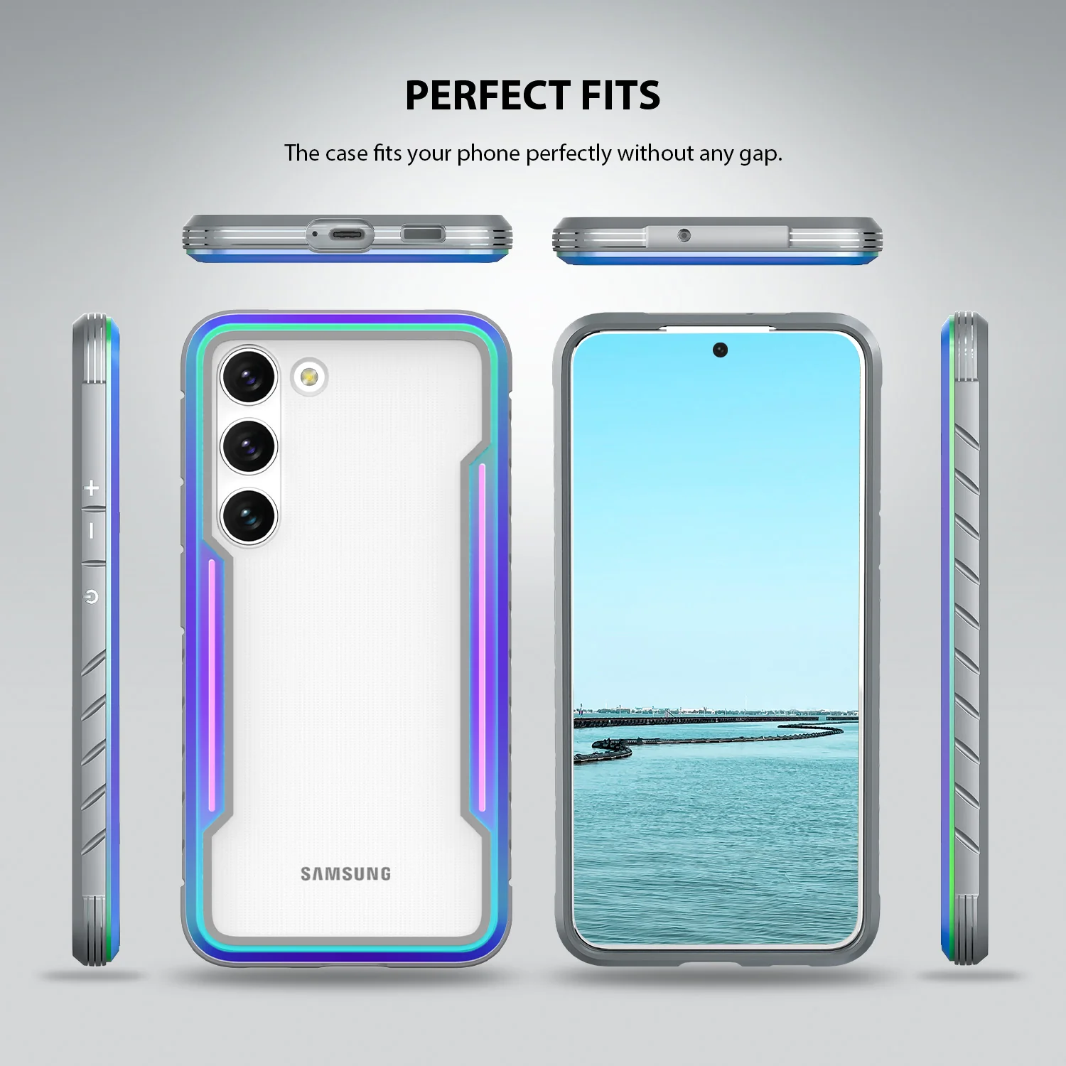 Tough On Samsung Galaxy S23 5G Case Iron Shield Iridescent - Image 7