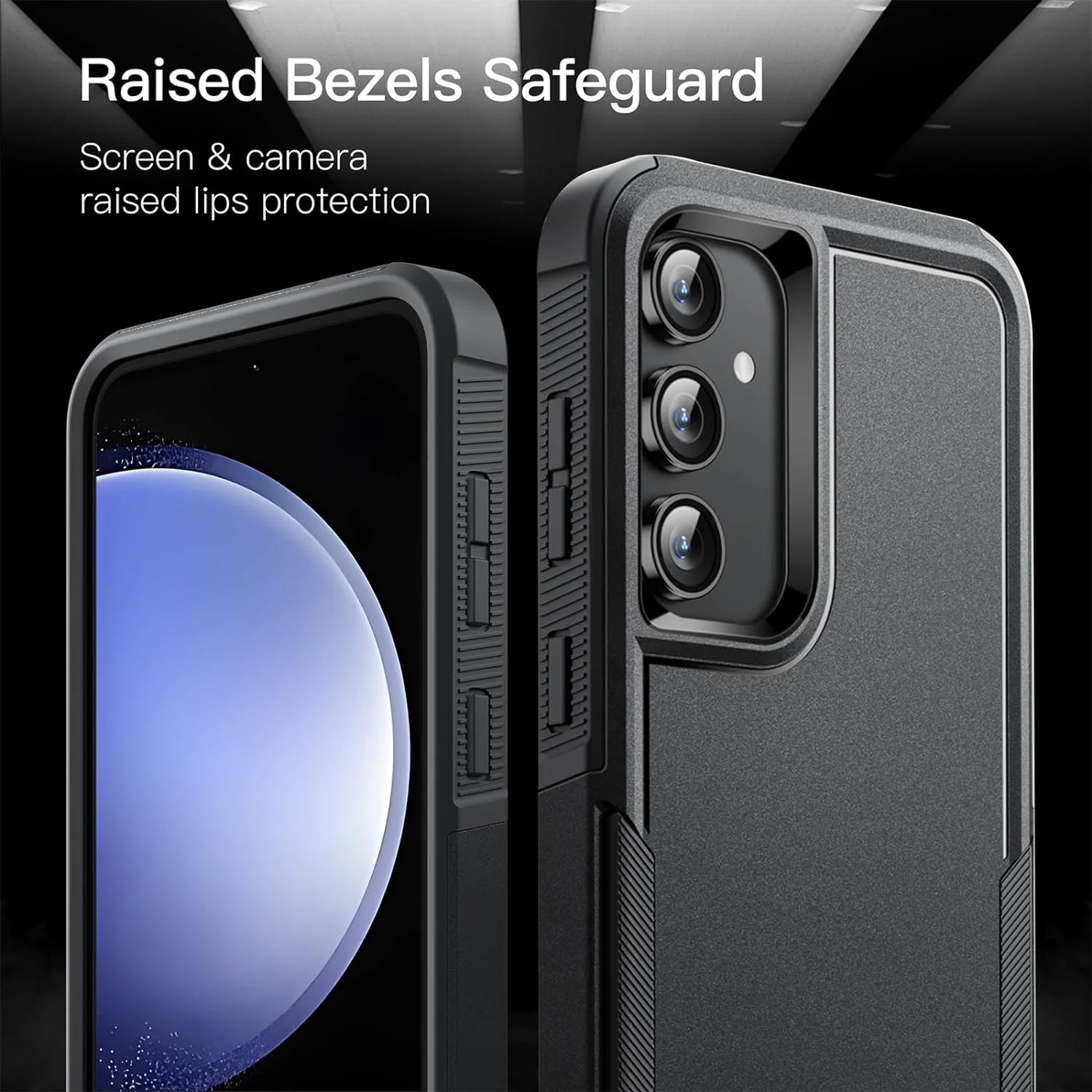 Tough On Samsung Galaxy S23 FE 5G Case Tough Armor Black - Image 2