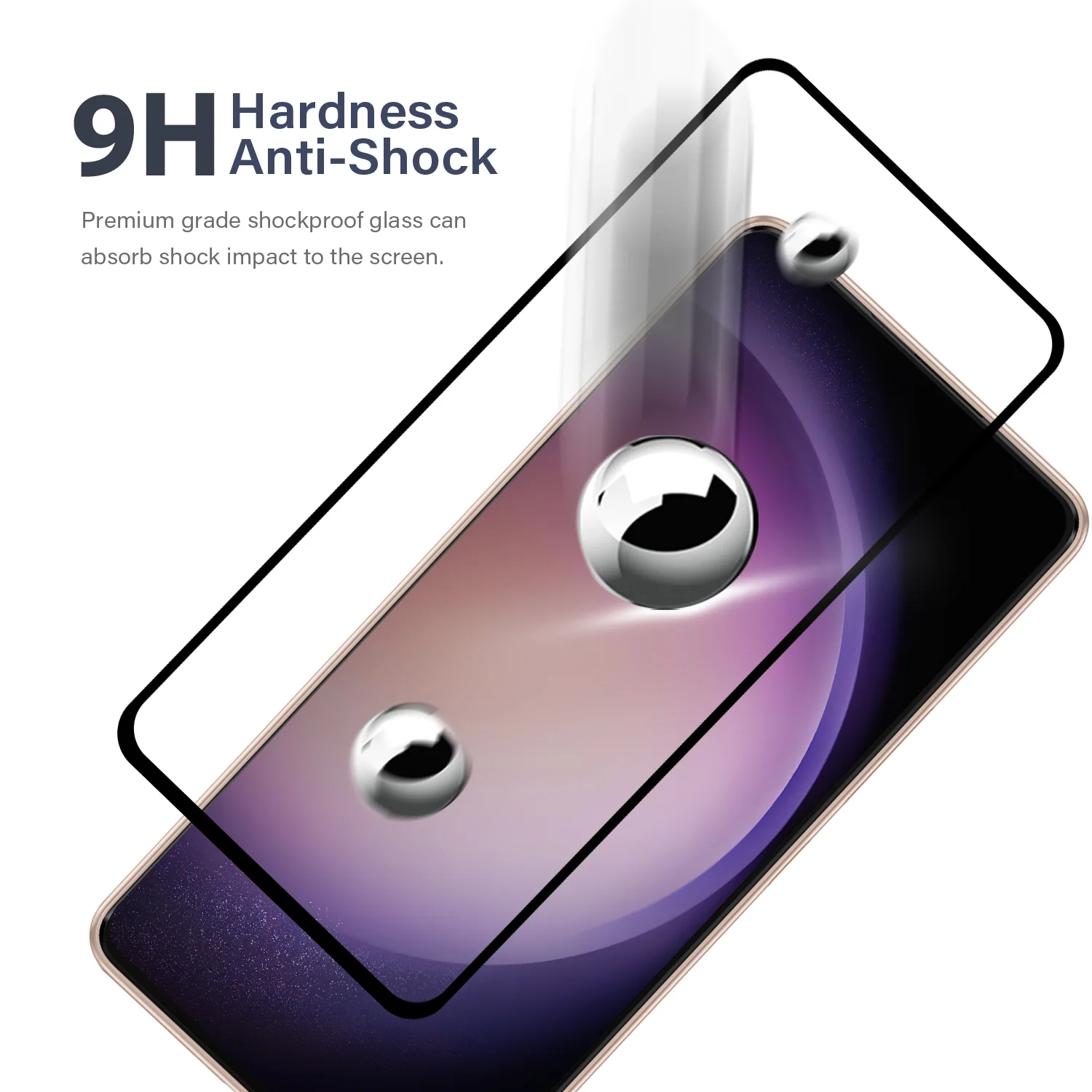 Tough On Samsung Galaxy S23 FE 5G Tempered Glass Screen Protector Black - Image 4