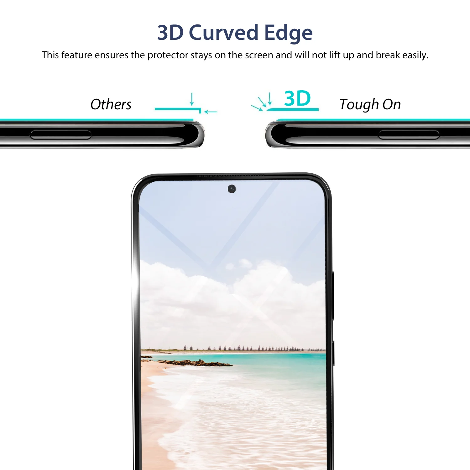 Tough On Samsung Galaxy S23 Tempered Glass Screen Protector - Image 6