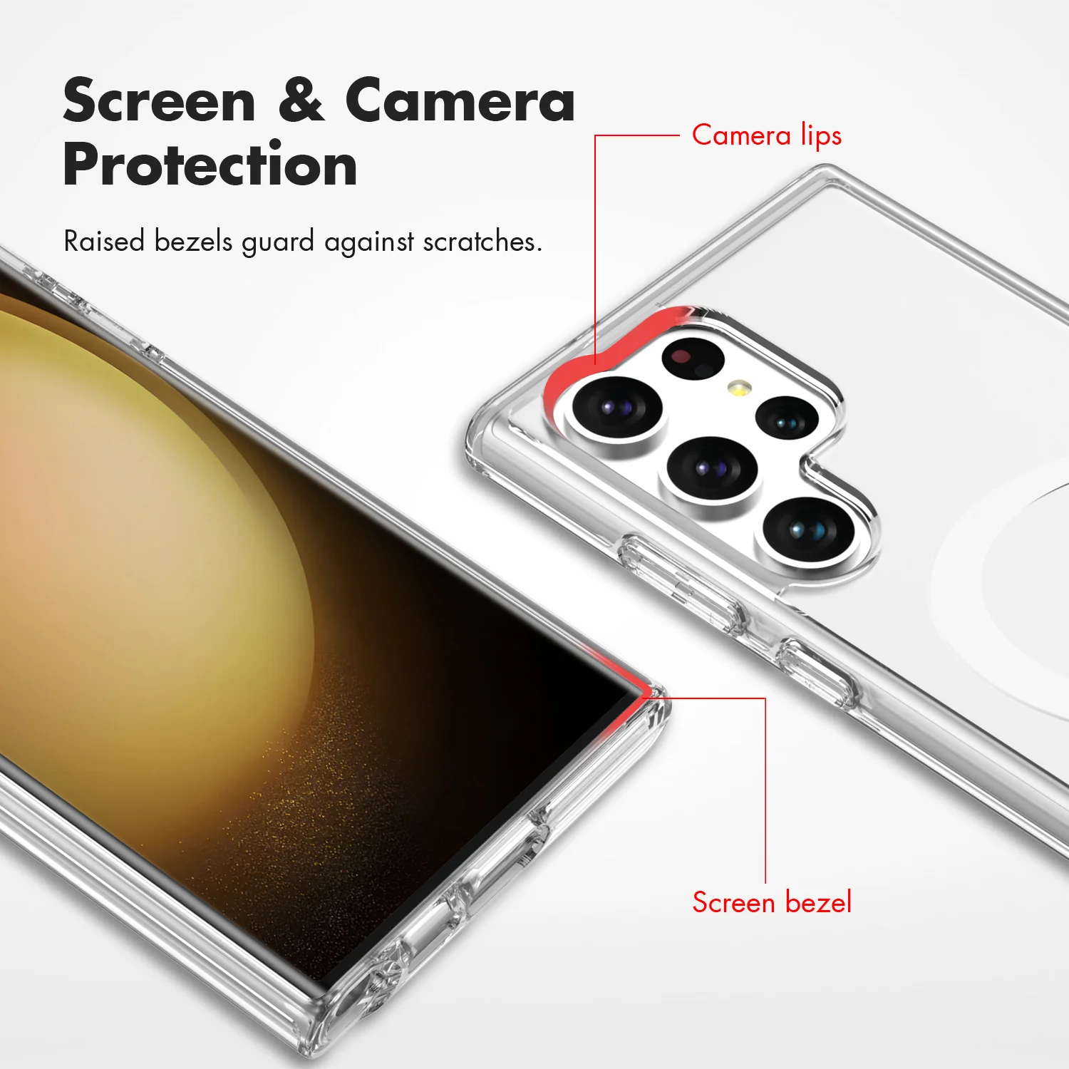 Tough On Samsung Galaxy S23 Ultra Clear Case with Magsafe Clear - Image 2